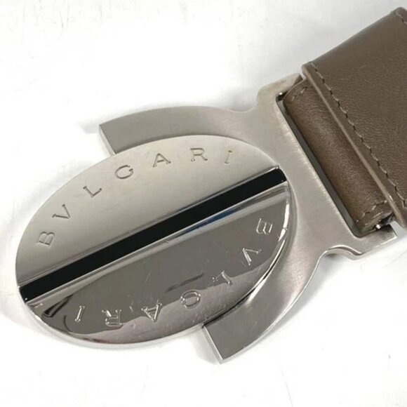 BVLGARI logo Accessories Buckle Belt for Bottoms belt Leather/Canvas Navy/Beige main image 13